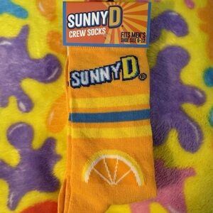 NWT SUNNY D CREW SOCKS MENS SIZE 6-12